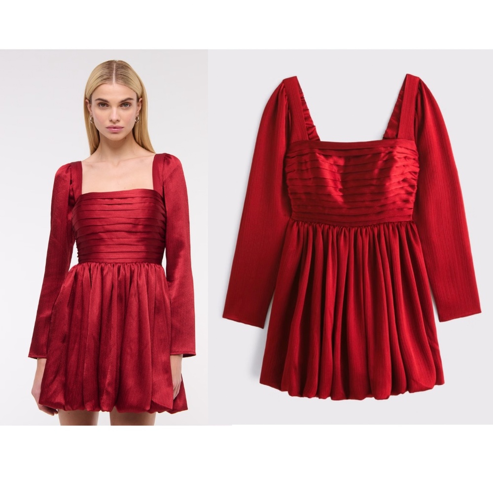 Red Satin Mini Dress